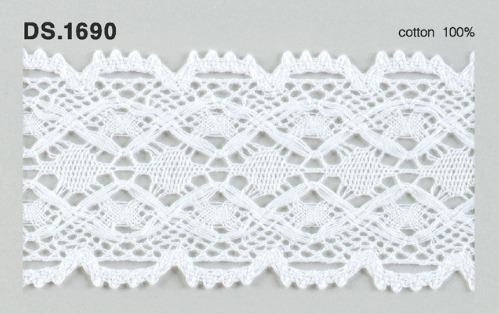 トーションレース  1m単位　レース材料　DS.1690　オフホワイト 52mm幅　大定　日本製