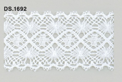 トーションレース  1m単位　レース材料　DS.1692　オフホワイト 53mm幅　大定　日本製