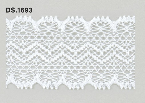 トーションレース　薄手レース　1m単位　DS.1693　オフホワイト 55mm幅　大定　日本製