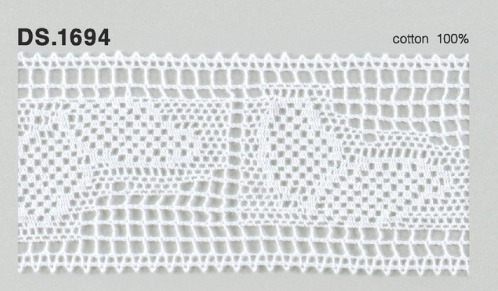トーションレース  1m単位　レース材料　DS.1694　オフホワイト 47mm幅　大定　日本製