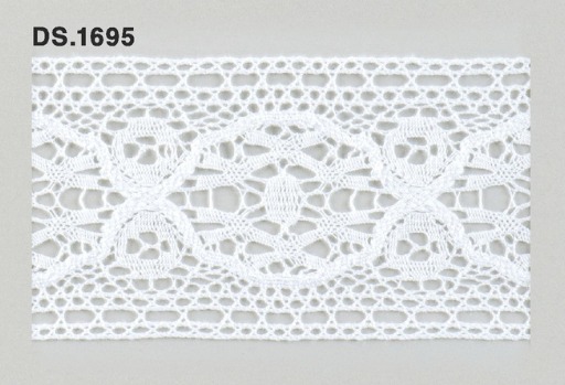 トーションレース  1m単位　レース材料　DS.1695　オフホワイト 55mm幅　大定　日本製