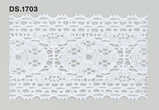 トーションレース  1m単位　レース材料　DS.1703　オフホワイト 60mm幅　大定　日本製