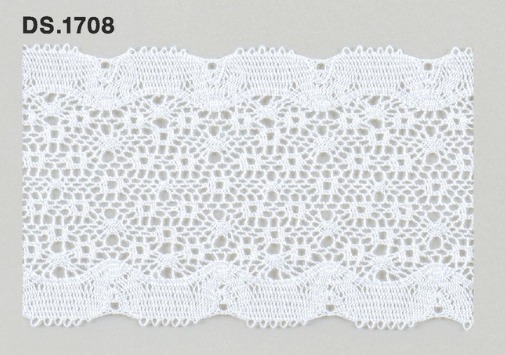 トーションレース  1m単位　レース材料　DS.1708　オフホワイト 60mm幅　大定　日本製