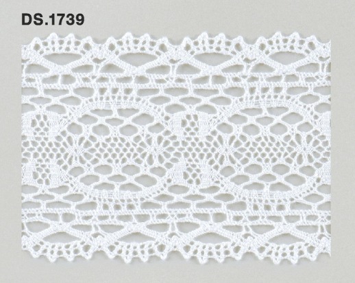トーションレース  1m単位　レース材料　DS.1739　オフホワイト 72mm幅　大定　日本製
