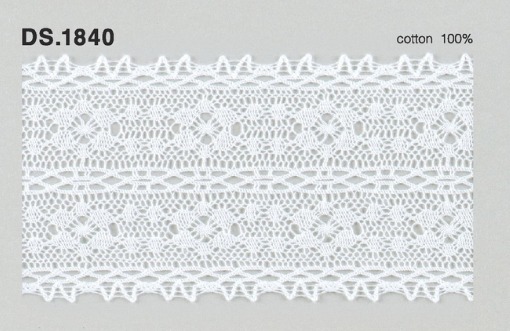 トーションレース　薄手レース 1m単位　　DS.1840　オフホワイト 53mm幅　大定　日本製