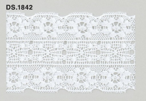 トーションレース　薄手レース 1m単位　　DS.1842　オフホワイト 60mm幅　大定　日本製