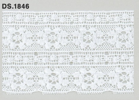 トーションレース　薄手広幅レース 1m単位　　DS.1846　オフホワイト 61mm幅　大定　日本製