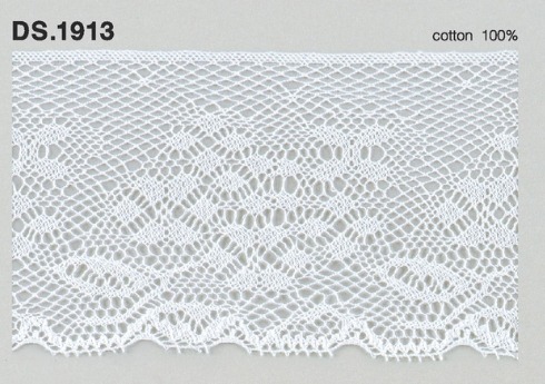 トーションレース　薄手広幅レース 1m単位　　DS.1913　オフホワイト 58mm幅　大定　日本製