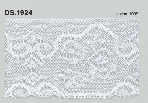 トーションレース　薄手広幅レース 1m単位　　DS.1924　オフホワイト 58mm幅　大定　日本製