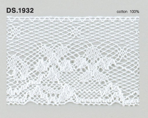 トーションレース　1m単位　　DS.1932　オフホワイト 64mm幅　大定　日本製