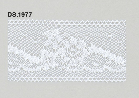 トーションレース　薄手レース 1m単位　　DS.1977　オフホワイト 51mm幅　大定　日本製