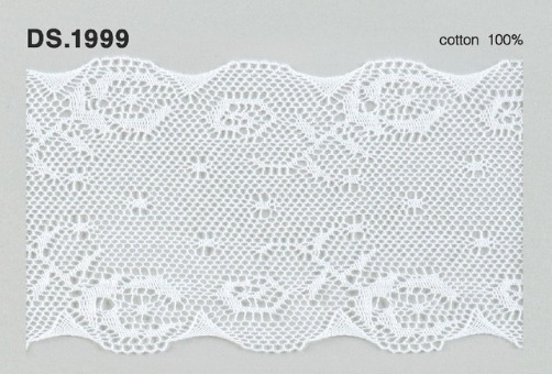 トーションレース　薄手レース 1m単位　　DS.1999　オフホワイト 58mm幅　大定　日本製