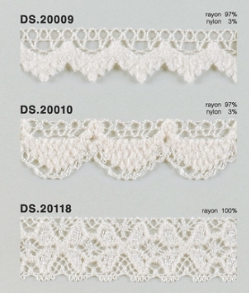 モールレース  秋冬素材トーションレース 　1m単位　大定　日本製 DS.20009  DS.20010  DS.20118    //