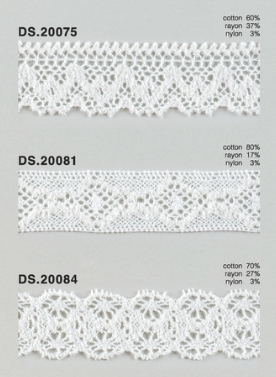 モールレース  秋冬素材トーションレース 　1m単位　大定　日本製 DS.20075  DS.20081  DS.20084  //