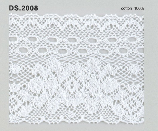 ハシゴレース 　綿トーションレース リバーレース風　 幅広レース 1m単位　DS.2008　オフホワイト 78mm幅　大定　日本製