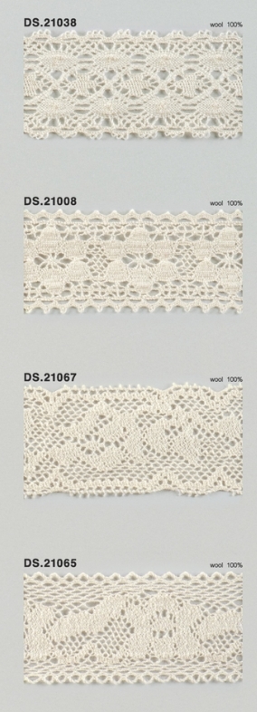 ウールレース  秋冬素材トーションレース 　1m単位　大定　日本製 DS.21038 DS.21008 DS.21067 DS.21065  //