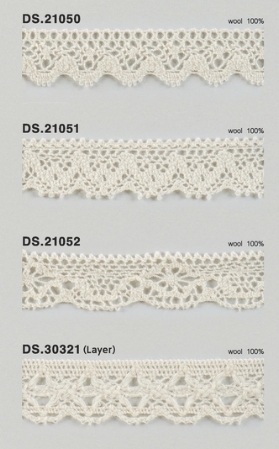 ウールレース  秋冬素材トーションレース 　1m単位　大定　日本製 DS.21050 DS.21051 DS.21052 DS.30321  //