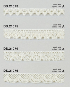 ウールレース  秋冬素材トーションレース 　1m単位　大定　日本製 DS.21073-A DS.21075-A DS.21074-A DS.21076-A  //