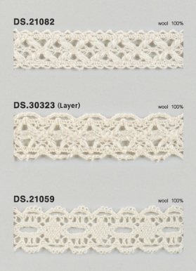 ウールレース  秋冬素材トーションレース 　1m単位　大定　日本製 DS.21082 DS.30323 DS.21059   //
