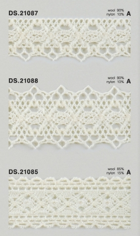 ウールレース  秋冬素材トーションレース 　1m単位　大定　日本製 DS.21087-A DS.21088-A DS.21085-A   //