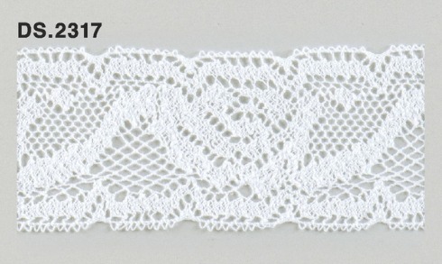 トーションレース  1m単位　レース材料　DS.2317　オフホワイト 43mm幅　大定　日本製