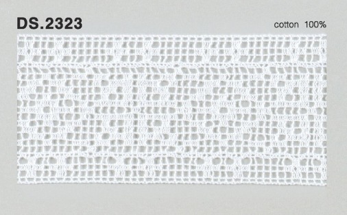 トーションレース　薄手レース 1m単位　　DS.2323　オフホワイト 47mm幅　大定　日本製