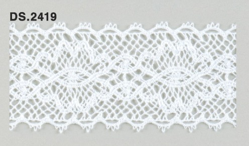 トーションレース  1m単位　レース材料　DS.2419　オフホワイト 47mm幅　大定　日本製