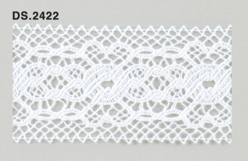 トーションレース  1m単位　レース材料　DS.2422　オフホワイト 52mm幅　大定　日本製