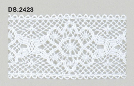 トーションレース  1m単位　レース材料　DS.2423　オフホワイト 52mm幅　大定　日本製