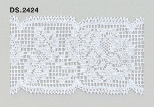 トーションレース　薄手レース 1m単位　　DS.2424　オフホワイト 57mm幅　大定　日本製