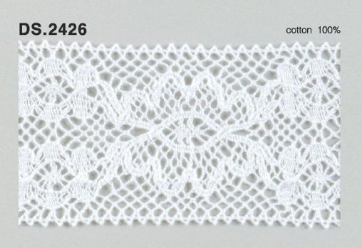 トーションレース  1m単位　レース材料　DS.2426　オフホワイト 56mm幅　大定　日本製