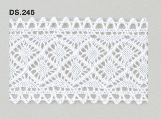 トーションレース  1m単位　レース材料　DS.245　オフホワイト 59mm幅　大定　日本製