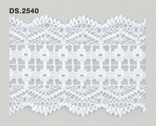 トーションレース　薄手広幅レース 1m単位　　DS.2540　オフホワイト 70mm幅　大定　日本製
