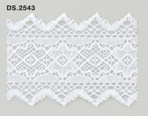 トーションレース　薄手レース 1m単位　　DS.2543　オフホワイト 69mm幅　大定　日本製