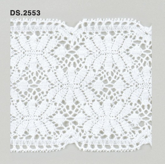トーションレース 広幅レース　1m単位　DS.2553　オフホワイト 90mm幅　大定　日本製