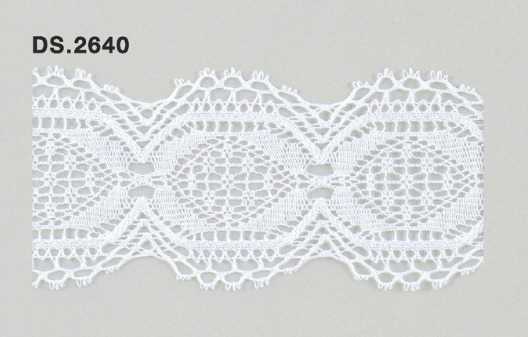トーションレース　薄手レース 1m単位　　DS.2640　オフホワイト 47mm幅　大定　日本製