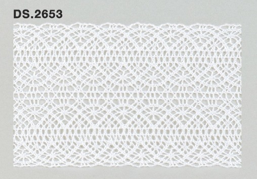 トーションレース　薄手レース 1m単位　　DS.2653　オフホワイト 62mm幅　大定　日本製