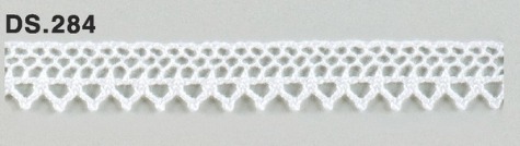 トーションレース 1m単位　DS.284　オフホワイト 真っ白　 13mm幅　大定　日本製