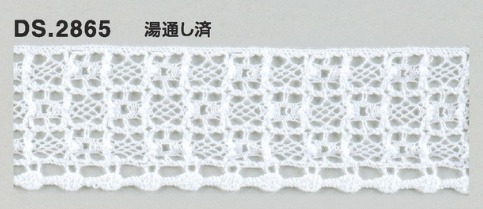 トーションレース　薄手レース　1m単位　DS.2865　オフホワイト 32mm幅　大定　日本製