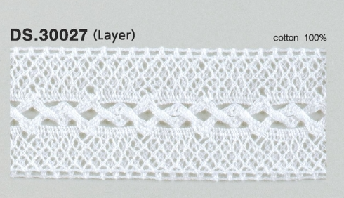 ハシゴレース 　レイヤートーションレース  1m単位　DS.30027　オフホワイト 40mm幅　大定　日本製