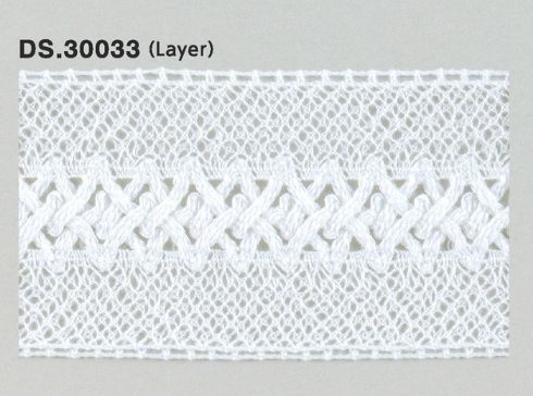 ハシゴレース 　レイヤートーションレース  1m単位　DS.30033　オフホワイト 57mm幅　大定　日本製