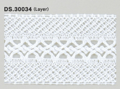 ハシゴレース 　レイヤートーションレース  1m単位　DS.30034　オフホワイト 60mm幅　大定　日本製