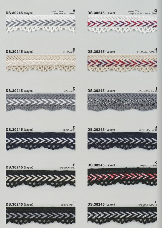 テープブレード　コットンアクリルブレード 1m単位　大定　日本製 DS.30245  23-24mm幅//