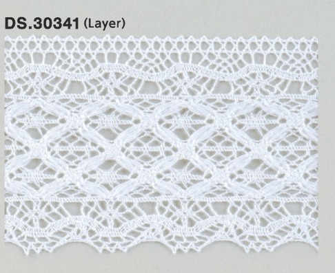レイヤートーションレース 　 1m単位　　DS.30341　オフホワイト 68mm幅　大定　日本製