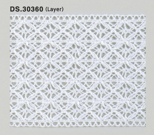 トーションレース レイヤーレース（ 立体構造） 1m単位　　DS.30360　オフホワイト 80mm幅　大定　日本製