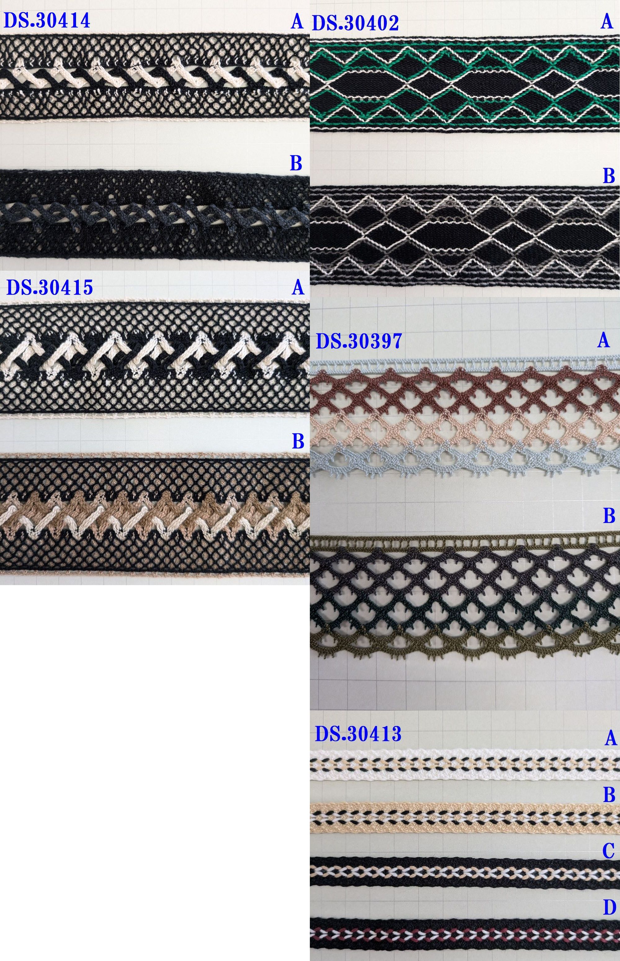 チロルレース 　レーステープ　1m単位　 　大定　日本製 DS.30397 DS.30402 DS.30413 DS.30414 DS.30415//