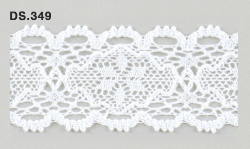 トーションレース 1m単位　DS.349　オフホワイト 46mm幅　大定　日本製