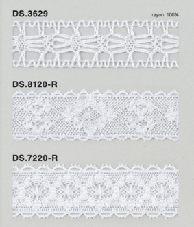 レーヨンレース（光沢あり） トーションレース 　1m単位　大定　日本製 DS.3629   DS.8120-R DS.7220-R    //