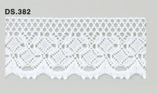 トーションレース 1m単位　手芸　DS.382　オフホワイト 43mm幅　大定　日本製