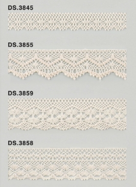 生成りレース  綿トーションレース 　1m単位　大定　日本製 DS.3845 DS.3855 DS.3859 DS.3858     //